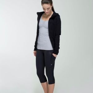 Lululemon Cut the Crop Wee Stripe Black 17” 6